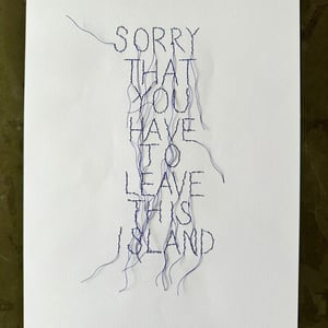 SORRY BRODERI PÅ PAPIR – produktbillede