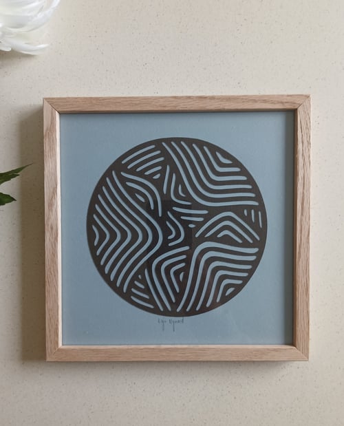 20x20cm, papercut, indrammet (2)