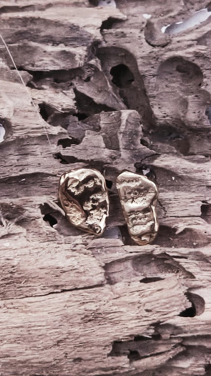 Unika chunky guld ørestikker