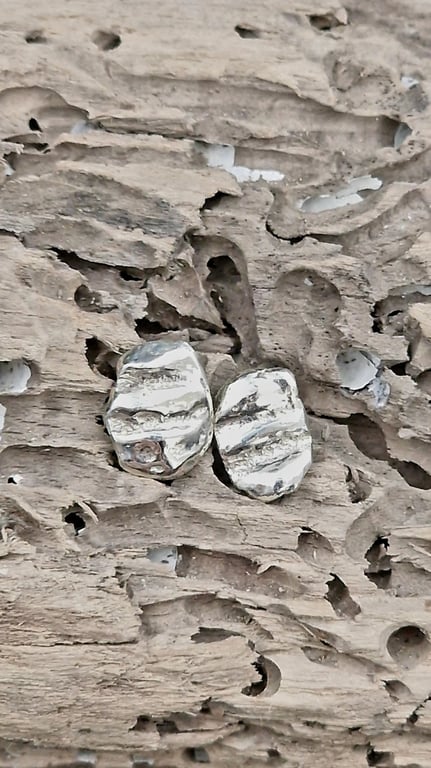 Unika chunky sølv ørestikker