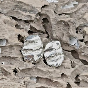 Unika chunky sølv ørestikker – produktbillede