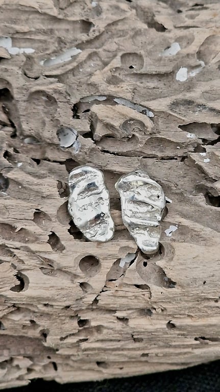 Unika chunky sølv ørestikker