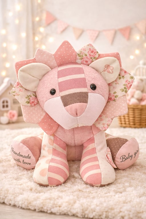 Bamse " Løve " syet af gammelt tøj, eller nyt stof billede 2