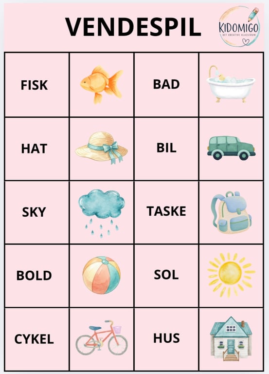 Vendespil med billeder