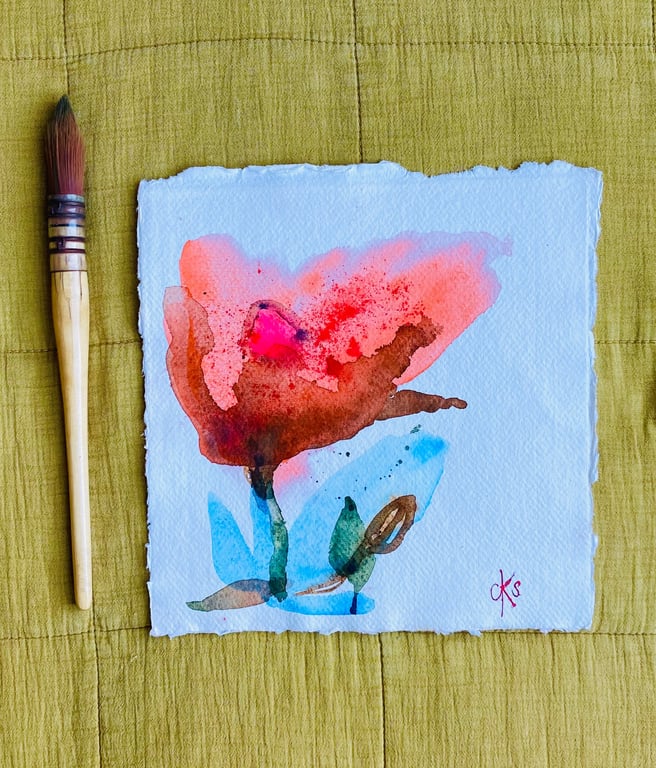 3 single damer - original akvarel billede 5