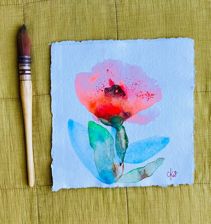 3 single damer - original akvarel billede 6