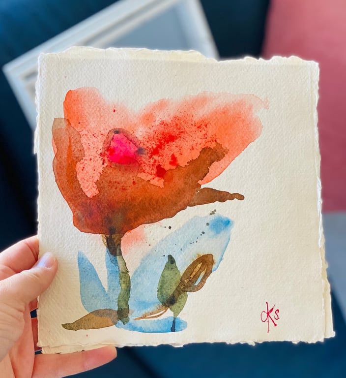 3 single damer - original akvarel billede 2