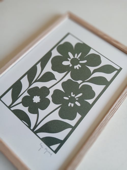 A4, papercut, skovgrøn, indrammet (2)