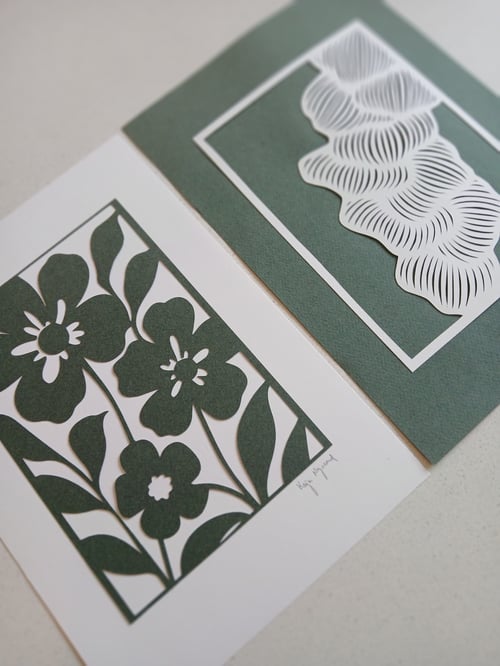 A4, papercut, skovgrøn, indrammet (3)