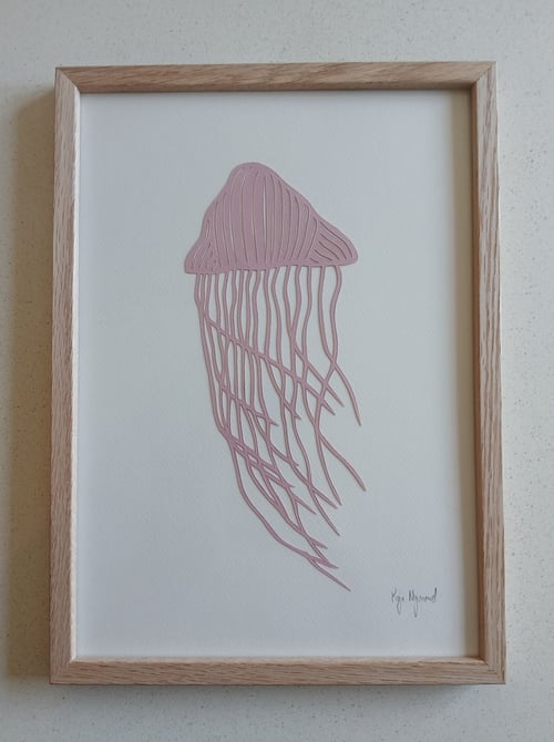 A4, gople nr. 122, gammelrosa, indrammet 