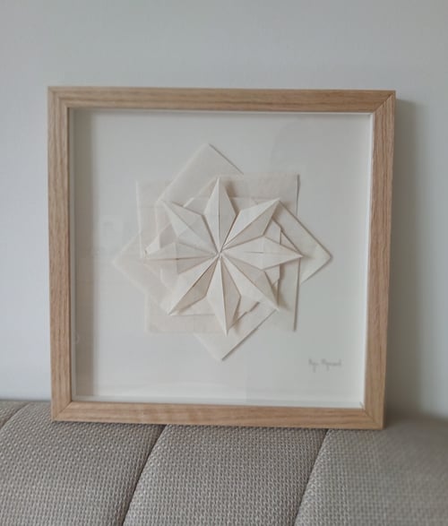 30x30cm, Foldet værk, indrammet 