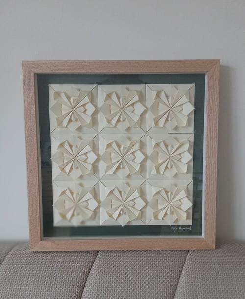 30x30cm, Foldet værk, indrammet  (2)