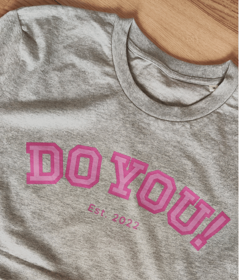 do you! statement t-shirt, Øko Bomuld i Heather grey (2)