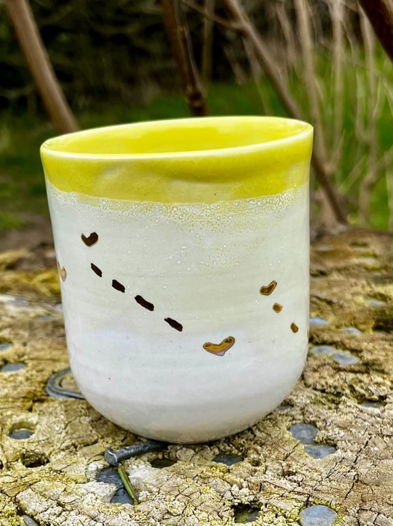 Flyvske Guld hjerter- håndlavet keramik billede 4