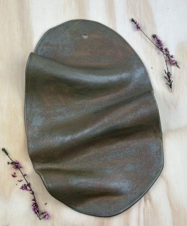 Brun vægrelief - 30 x 20 cm