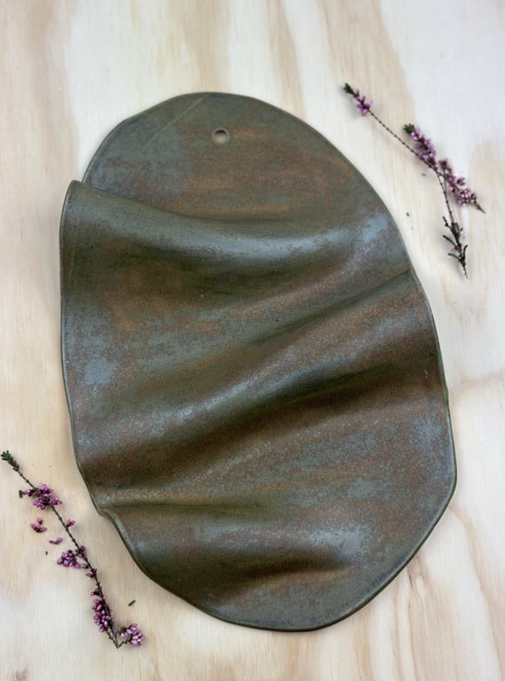 Brun vægrelief - 30 x 20 cm billede 2