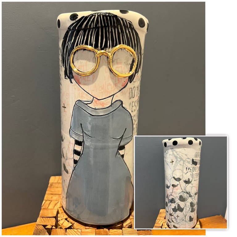 "Dejlige Damer" keramik vase