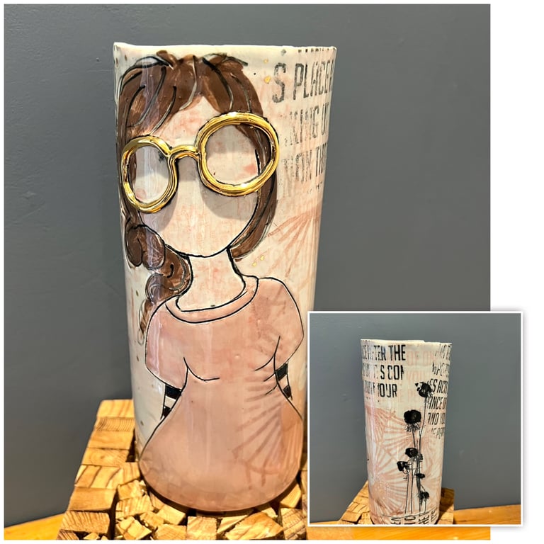 "Dejlige Damer" keramik vase