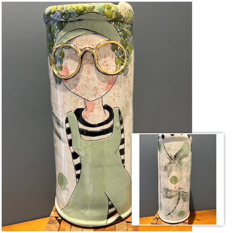 Stor "Dejlige Damer" keramik vase