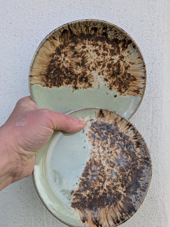 Kagetallerken pebermynte/brunnistret 