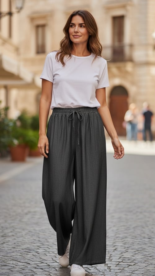 Irma basic pants, Dark grey. Onesize 36-46. (2)