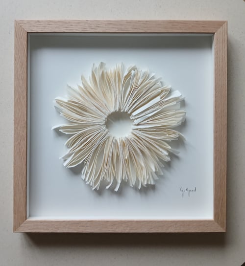 30x30cm, relief, hvid, indrammet  (4)