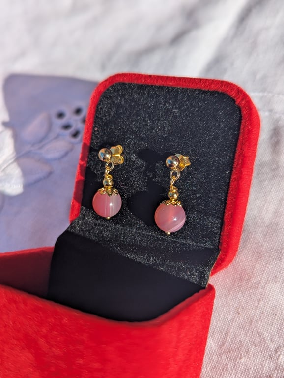Rosa cracked agat  billede 2