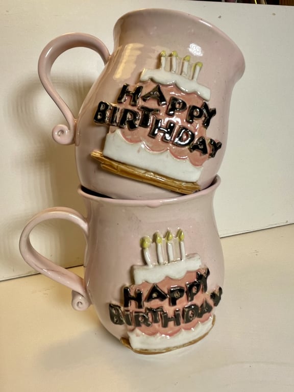 Keramik krus med tekst, happy birthday billede 2