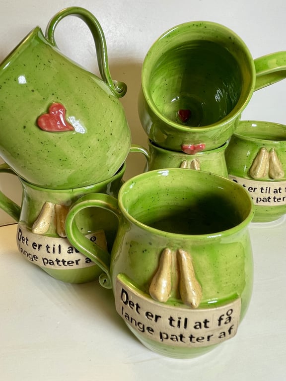 Keramik krus med tekst, Det er til at få lange patter af.  billede 3