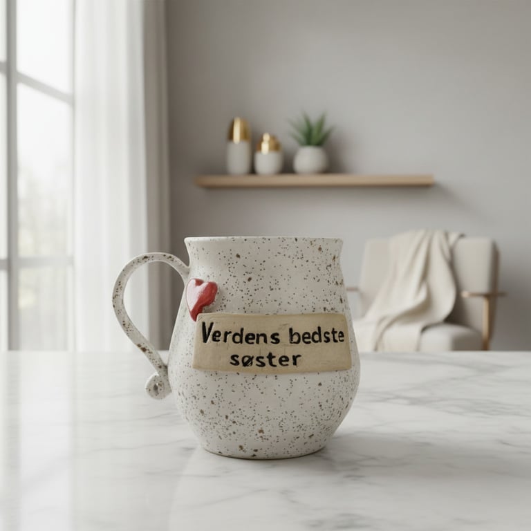Krus med tekst - Verdens bedste søster