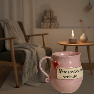 Keramik krus med tekst, Verdens bedste veninde – produktbillede