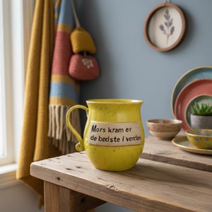 Keramik krus med tekst - Mors kram er de bedste i verden – produktbillede