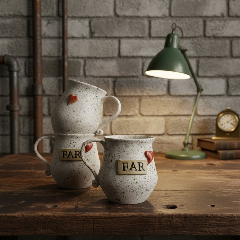 Keramik krus med tekst - FAR