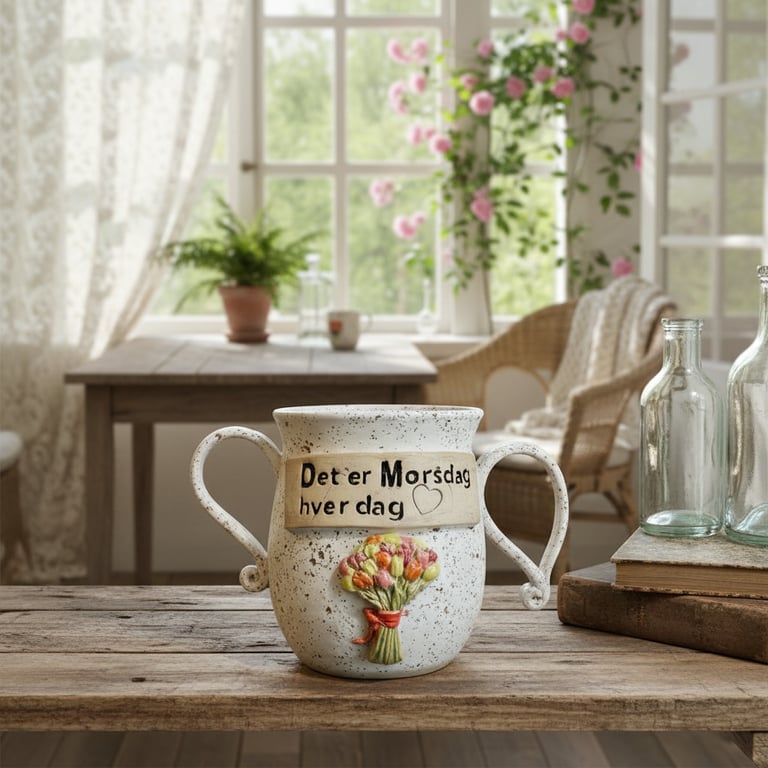Keramik krus med tekst - Det er morsdag hver dag 