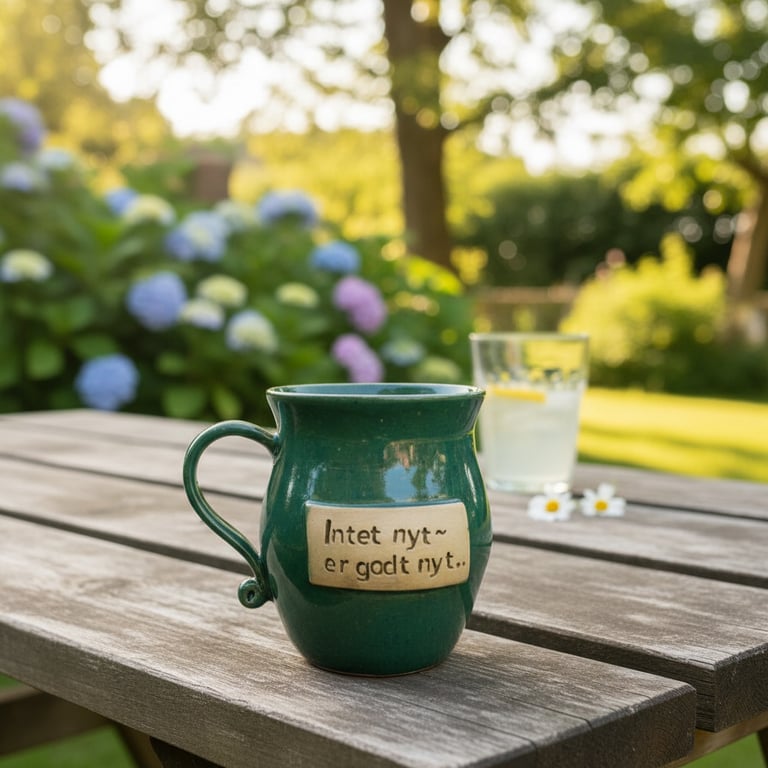 Keramik krus med tekst - Intet nyt er godt nyt