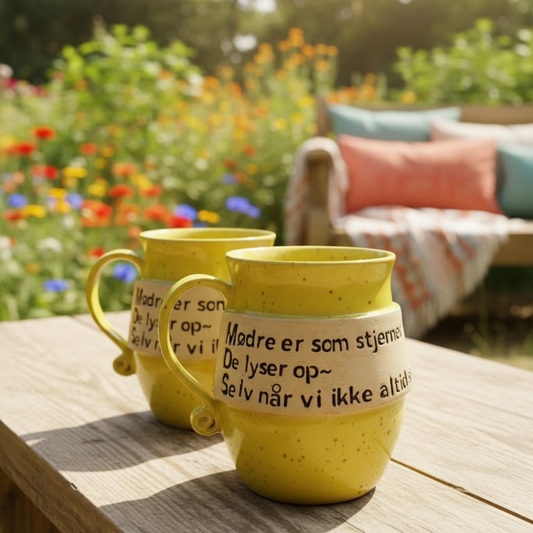 Keramik krus med tekst - Mødre er som stjerner, de lyser op, selv når vi ikke ser det. 