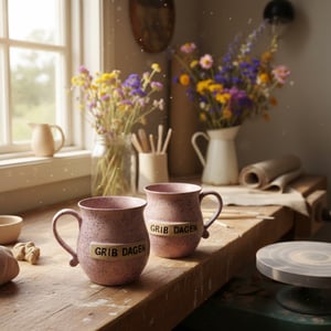 Keramik krus med tekst  -  Grib dagen.  – produktbillede