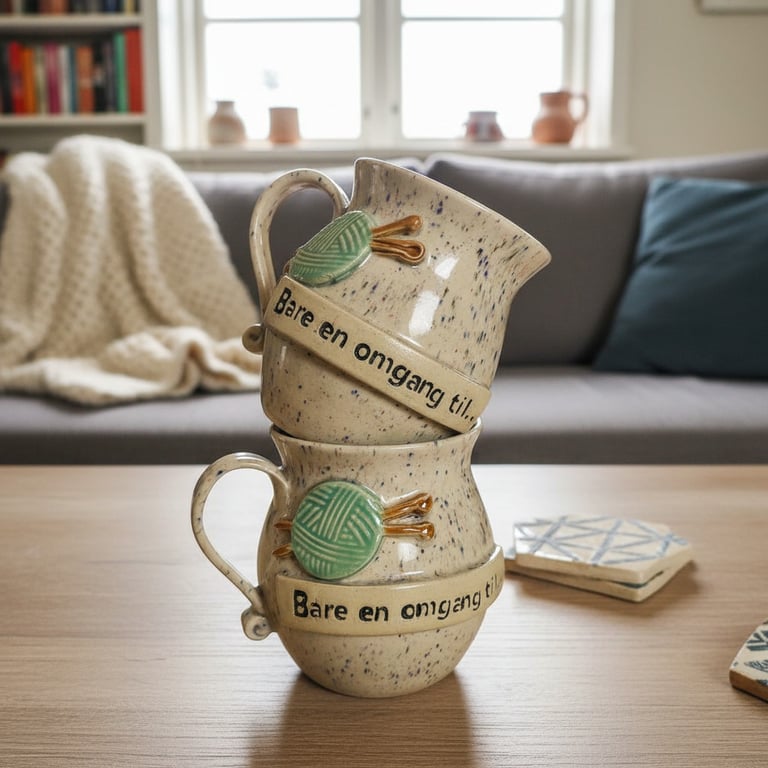 Keramik krus med tekst - Bare en omgang til
