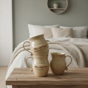 Keramik krus med tekst - #Opslagssyge – produktbillede