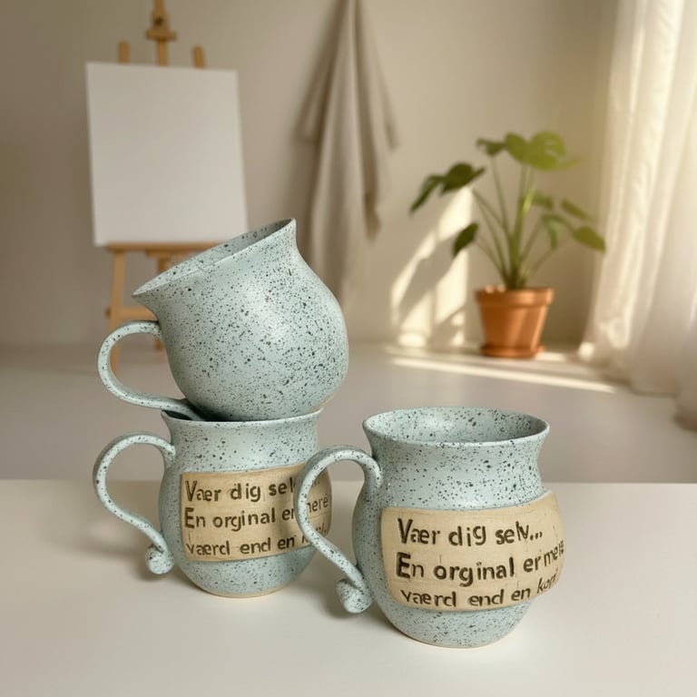 Keramik krus med tekst - Vær dig selv, en original er mere værd end en kopi.