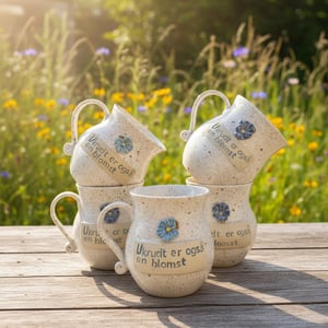 Keramik krus med tekst - Ukrudt er også en blomst – produktbillede
