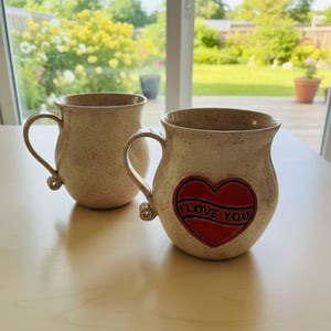  keramik krus med tekst - I love you – produktbillede