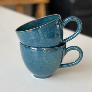 Stor tekop, havblå – produktbillede