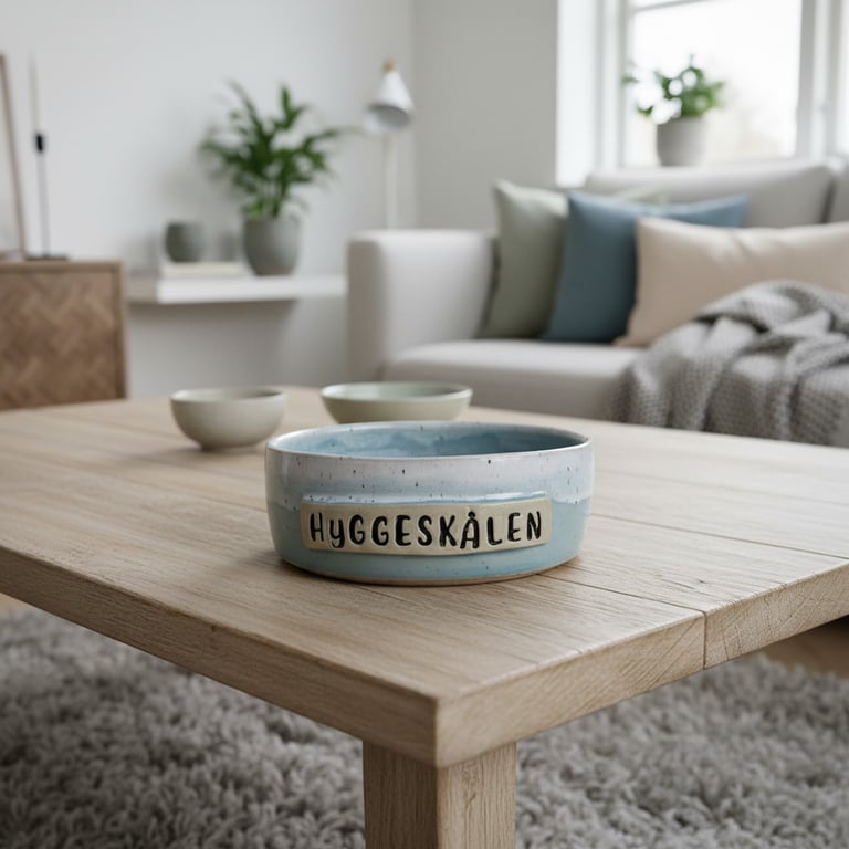 Stor Hyggeskålen. D: 17. H: 5,5 cm