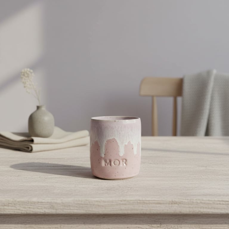 Mor kop lyserød. 390 ml. H: 9,5 cm