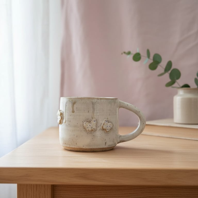 Sommerfugl kop. 350 ml. H: 7,5 cm