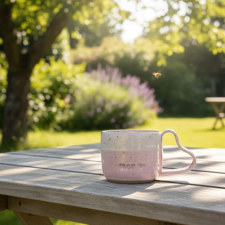 Mor kop lyserød. 340 ml. H: 7 cm