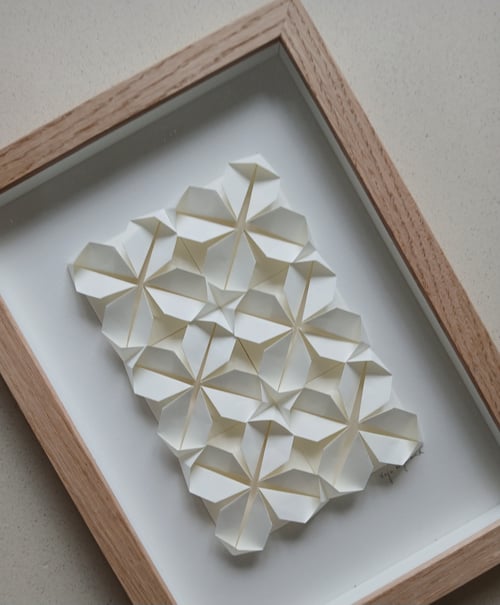 A4 foldet papirværk, massiv eg indramning (4)