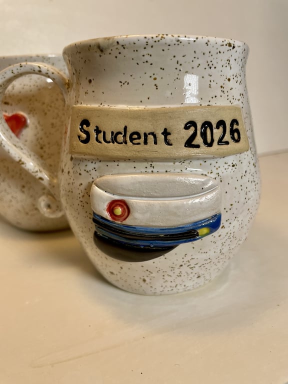 Keramik krus med tekst - Studenter krus 2026 HHX billede 2