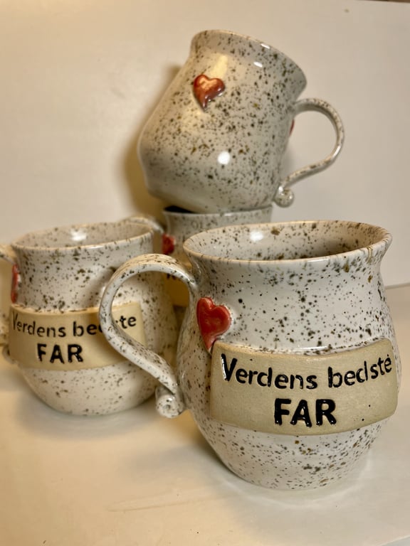Keramik krus med tekst - Verdens bedste far billede 2